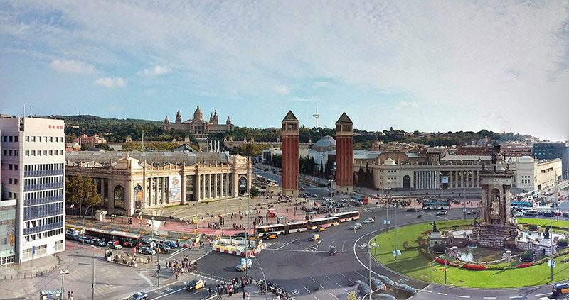 montjuic y plaza españa
