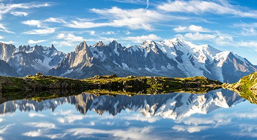 lago de cheserys o lac de cheserys, chamonix y alpes franceses
